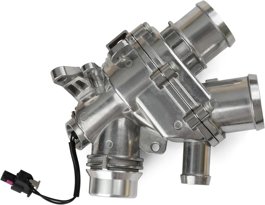 Upgrade Aluminum Engine Thermostat Housing Compatible with 2013-2020 Land Rover LR4 Discovery Range Rover Sport Velar Jaguar F-Type F-Pace XF XJ Replace LR117568 AJ813902 AJ814048