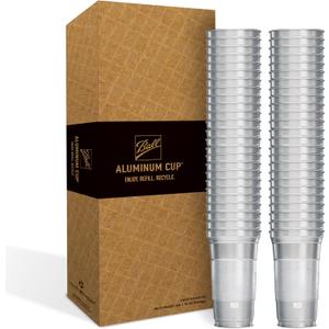 Top Cup 12 Ounce, 50 Count, Reusable Aluminum Party Cups | Stealth Design | Cold-Holding, Recyclable, Made in USA