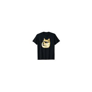 Shiba Inu T-Shirt Meme Doge Deal With It Pixel Glasses Tee T-Shirt, Black, M