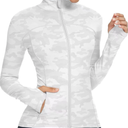 QUEENIEKE Womens Running Jackets Athletic Workout Scrub Jacket Track Full Zip Up Gym for Women Yoga Top S