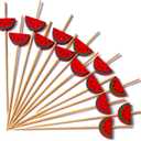 PuTwo Cocktail Picks Handmade Bamboo Toothpicks 100pcs 4.7 in Watermelon Decor