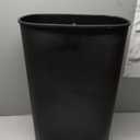 BestOffice Black Plastic Touch Free High-Capacity Garbage Can with Lid, 49L/13G, Rectangular, Quiet Close, Kitchen, Bedroom, Bathroom, Office