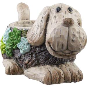 Red Carpet Studios Indoor/Outdoor Composite 3D Animal Planter, 13.78", Moss and Dog Red Carpet Studios Indoor/Outdoor Composite 3D Animal Planter, 13.78", Moss and Dog