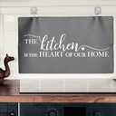 Stove Top Liner (Kitchen - Heart, 28.5x20.5) Black