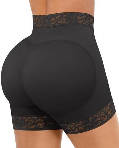 FeelinGirl Butt Lifter Panties Hip Enhancer Shapewear Tummy Control Body Shaper Shorts Medium