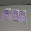 3 x Hython Case for iPhone 15 Plus Case Magnetic Translucent Matte Phone Cases 6.7" [Compatible with MagSafe] Thin Slim Fit Shockproof Bumper Hard Protective Cover for Women Men Girls, Light Purple