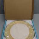 MAONAME Foil Gold Charger Plates with Beaded, 13" Plate Chargers for Dinner Plate, Plastic Round Chargers for Table Setting, Set of 6