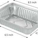 Waytiffer 25Pack Disposable Aluminum Foil Pans with Lids, Heavy Duty Bread Tins 2.25LB - Capacity 8.5x6.3 Takeout Pans, Tin Foil for Reheating, Baking