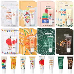 24 Pcs Teacher Appreciation Moisturizing Gifts Lip Balm Bulk for Dry Cracked Lips Lip Balm Gifts Christmas Favor Stocking Stuffers for Teacher Women Men Employee Coworkers Team