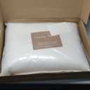 Double Stitch Down Pillow, 3-Chamber White Bed Pillow for Sleeping, Sourced in America, Made in Canada, Luxury 400 Thread Count 100% Cotton Shell, 700 Fill Power, Medium Firm, Queen, 20" x 30"