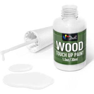 DWIL Wood Touch Up Paint - 1.5 Oz Touch Up Paint Pen for Wood Refinishing, Quick-Dry Paint for Scratches,Chips and Spots on Furniture, Cabinets, Doors, Tables, and Dressers (White)