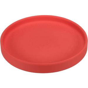 PATIKIL 6 Inch Round Ceramic Plant Saucer, Plant Saucer Tray Flower Planter Drip Tray for Indoors Outdoors Patio Balcony, Red