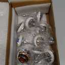 Doorknobs Hand Painted Antique Ceramic Knobs, Contemporary Dresser Drawer Pull and Push Furniture Handle Knobs for Cabinet, Wardrobe, Cupboard, Drawer, Antique Dcor, Pack of 10