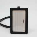 Coach ID Lanyard Badge Holder In Crossgrain Leather (Black/Gold)