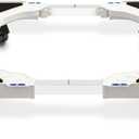 Nefish Furniture Dolly Adjustable Mini Fridge Stand Dolly Cart with 4 Lockable Wheels Washing Machine Stand Mobile Roller Universal Mobile Base Stand for Washer Dryer Refrigerator (White)