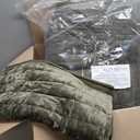 RECYCO Luxury Velvet Quilt Set, California King 118'' x 106'' Oversized Bedspread, Ultra Soft Velvet Comforter, Lightweight Box Stitch Bedding Sets for All Season, with 2 Shams, Olive Green