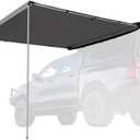 SanHima Vehicle Awning 4.6ft x 6.6ft - Roof Rack Pull Out Side Awning 30ft Sun Shade UPF50+ Weatherproof for Camping Car SUV Truck Van (Gray)
