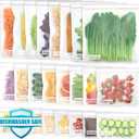 Reusable Food Storage Bags - 24 Pack Dishwasher Safe Freezer Bags, BPA Free Reusable Bags PEVA material, Leakproof Reusable Lunch Bag for Salad Fruit Travel - 8 Gallon 8 Sandwich 8 Snack Bags (Clear)