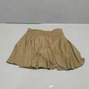 OQQ Women 2 Piece Skirts 2 in 1 Flowy Basic Versatile Stretchy Flared Casual Mini Skirts, L