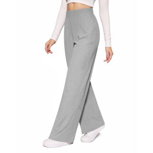 Wide Leg Trouser Pants for Women High Waisted Casual Lounge Pants Business Work Pants Palazzo Slacks with Pockets M