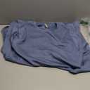 Boho High Waisted Pants for Women, Leoprad Wide Leg Flowy Pants(Blue Grey,L)