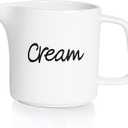 ONTUBE Ceramics Creamer, Porcelain Milk Creamer Pitcher 12OZ (White)