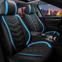 Car Seat Covers for Honda Civic 2000-2025, Stylish Sport Seat Cover, Premium Nappa Leather Car Seat Cover. Automobile Seat Covers Sets.(Standard 2 Seats/Black Blue)