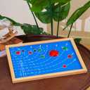 Premium Montessori Astral Map 17in(43cm) Beechwood– 9 Planets Wooden Puzzle, Solar System Space Learning Toy with Sun Planets (Pluto), Astronomy Educational Material Kids 3-6 Homeschool Toddlers