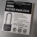 Puroma 2 Pack Keyed Padlock with 3 Keys, 2.5 Inch Locker Lock 40mm Heavy-Duty Locks for Gate Fence Hasp Cabinet Toolbox School Gym Locker (Black)