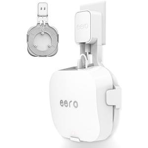 CUHIOY Wall Mount Holder for eero pro 6/6e, Sleek Secure Wire Organizer for Wi-Fi System, Plug and Play, Durable ABS Material (White, 1-Pack)