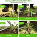 Manual Weed Puller Tool, 47" One-Piece No Assembly Stainless Steel Weeder with Long Handle, Stand Up Heavy Duty Hand Weeding Tool for Garden Lawn Patio Yard Dandelion Root Removal