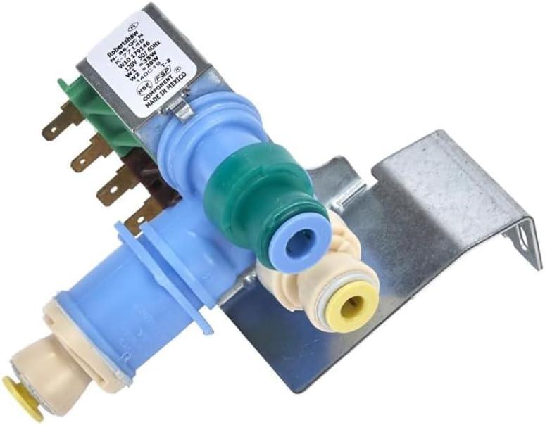 Water Inlet Valve Replacement For Whirlpool WRS325FDAB02 WRS325FDAB04 WRS325FDAT04 WRS325FDAM04 WRS325FDAT02 WRS325FDAB05 WRS325FDAW01 WRS325FDAB06 WRS325FDAM01 WRS325FDAM02 WRS325FDAD02 Refrigerator