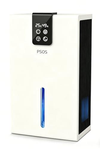 Dehumidifier, Dehumidifiers for Home, 98 OZ Water Tank, (1000 sq.ft) Quiet Dehumidifier for Basement Bathroom Bedroom with Humidity Display, Auto Shut Off, Relaxing 7 Color Ambient Light, Creamwhite