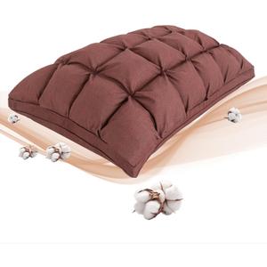 YOUR MOON Soft Pillows King for Sleeping, Support Bed Pillows, Fluffy Down Alternative Pillow, Luxury Hotel Gel Standard Pillows for Side Sleeping (Brown) (King (Pack of 1))