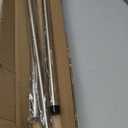 Antique Bronze Bay Window Curtain Rods with Aluminum End Cap Finials and Brackets,Adjustable 36-72 Inch Center Rod for windows (24-68), 20-36 Inch Side Rods for windows (16-32)