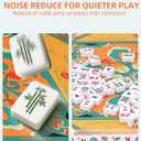 FUYIHGL Aesthetic Mahjong Mat for Table with Rules: 33" Noise Reduction & Non-Slip Neoprene American Mah Jong Tabletop Cloth Cover - Mah Jongg Accessories and Gifts for Beginner Lovers Party Travel