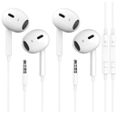 Docutca 2 Pack Wired Earbuds/Wired Headphones with 3.5mm Jack Earphones[MFi Certified] with Microphone Volume Control Compatible for iPhone,iPad,iPod,Computer,MP3/4,Android Most 3.5mm Audio Devices