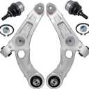 AUQDD 4Pc Suspension Kits Front Lower Control Arm and Ball Joint Compatible With 2014-2018 Je-ep Cherokee (Replace # K643179 K643180 K500287 4668993AA 4668994AA 68224650AA)