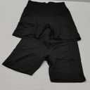 2 Pack Womens Biker Shorts with Pockets, High Waisted Yoga Shorts for Women Running Gym and Workout (Large-X-Large, Black/Black)