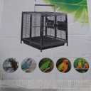 ZWanPing Portable Bird Travel Carrier Cage Black 19 Inch with Handle Wooden Perch, Parrot Travel cage Medium Birds for Cockatiels, Conures