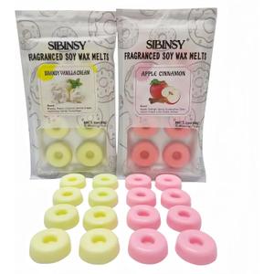 16 Donuts Strong Scented Wax Melts Wax Cubes Strong Scent for Wax Warmer Non Toxic Soy Wax Melts for Warmers Candle Melts Vanilla Apple Cinnamon