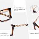 AMOMOMA Retro Square Reading Glasses for Women Blue Light Blocking Stylish Readers Spring Hinge AM6195 (C1.black+c2.tortoise)