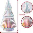 Tower Glass Christmas Tree - Colorful Tabletop Holiday Decoration, 7.5 in Colorful Tree for Home and Christmas Decor