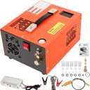 PCP Air Compressor, 4500PSI Portable PCP Compressor, 12V DC/110V AC PCP Airgun Compressor Manual-stop, w/External Power Adapter, Built-in Fan, Suitable for Paintball, PCP Rifle, Pistol, Scuba Bottle