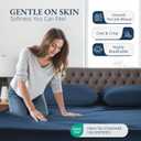 LANE LINEN 100% Organic Cotton Twin Fitted Sheet, 2-Piece Set (1 Fitted Sheet, 1 Pillowcase), Percale Weave, Lightweight, Soft, Breathable, Fits Mattress Upto 15' Deep - Estate Blue (No Flat Sheet)