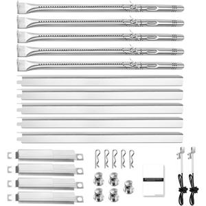 Grill Replacement Parts for Charbroil Performance 5 Burner 463448021 463450022 463451022, 4 Burner 463365021 463352521 463366022, G325-0002-W1 G327-2100-W1, 15.5 Heat Plate, 15.3 Burner, Igniter
