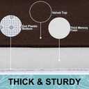 Smiry Memory Foam Bath Mat 47x24, Extra Soft and Absorbent Bathroom Mats, Non Slip Washable Carpet for Floor, Shower and Tub, Brown