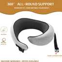 Travel Neck Pillow,360 Surround Support, Memory Foam Travel Pillow with Adjustable Buckle for Airplanes, Cars & Office Naps (Light Gray)