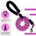IVY&LANE No Pull Dog Harness for Small Dogs, Dog Vest Harness with Leash, Safety Belt and Storage Strap, Fully Adjustable Harness, 360 Reflective Strip, Soft Handle (Fuchsia Pink,S)