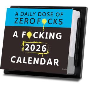 A F*cking 2026 Calendar - Funny 2026 Desk Calendar, A Daily Dose of Zero F*cks, January to December 2026, 4.9''x4.5'', Funny 365 Daily Calendar, White Elephant Gag Gift
